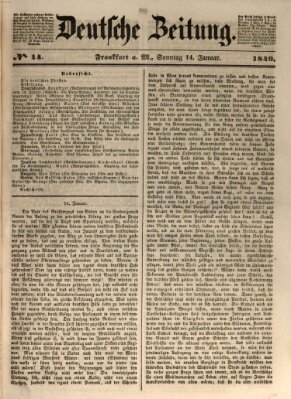 Deutsche Zeitung Sonntag 14. Januar 1849