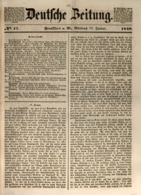 Deutsche Zeitung Mittwoch 17. Januar 1849