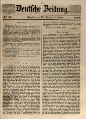 Deutsche Zeitung Montag 22. Januar 1849