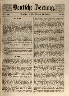 Deutsche Zeitung Mittwoch 24. Januar 1849