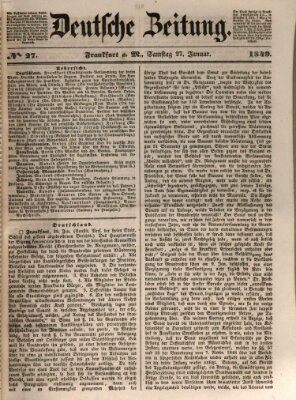 Deutsche Zeitung Samstag 27. Januar 1849