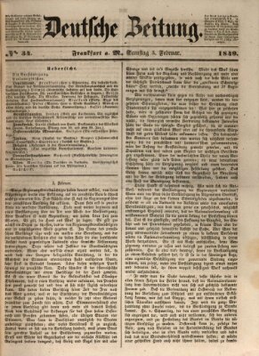 Deutsche Zeitung Samstag 3. Februar 1849