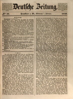 Deutsche Zeitung Mittwoch 7. Februar 1849