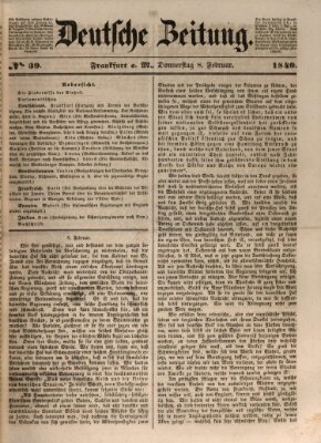 Deutsche Zeitung Donnerstag 8. Februar 1849