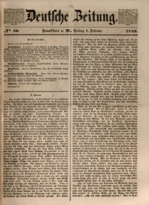 Deutsche Zeitung Freitag 9. Februar 1849