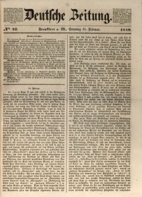 Deutsche Zeitung Sonntag 11. Februar 1849