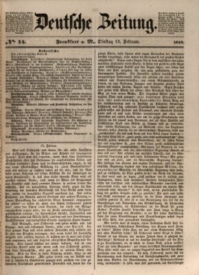 Deutsche Zeitung Dienstag 13. Februar 1849