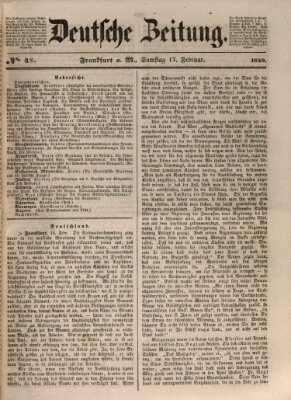 Deutsche Zeitung Samstag 17. Februar 1849