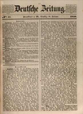 Deutsche Zeitung Dienstag 20. Februar 1849