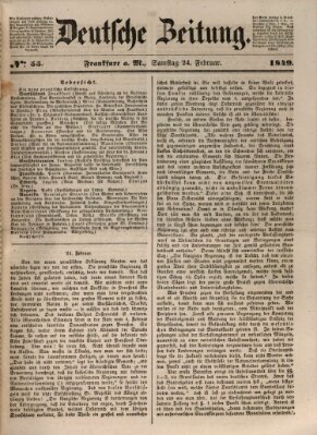 Deutsche Zeitung Samstag 24. Februar 1849
