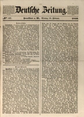 Deutsche Zeitung Montag 26. Februar 1849