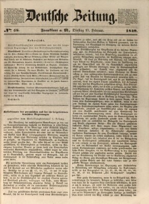 Deutsche Zeitung Dienstag 27. Februar 1849