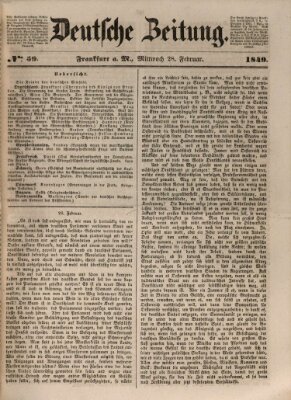 Deutsche Zeitung Mittwoch 28. Februar 1849