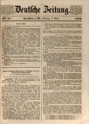 Deutsche Zeitung Sonntag 4. März 1849