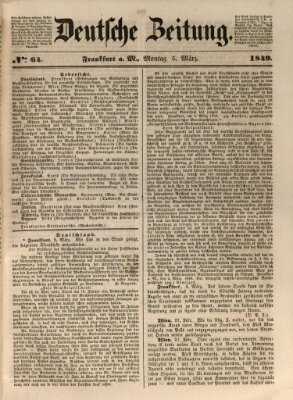 Deutsche Zeitung Montag 5. März 1849