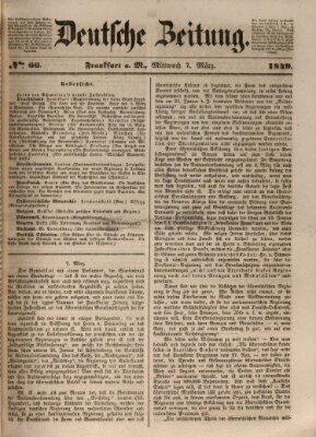 Deutsche Zeitung Mittwoch 7. März 1849