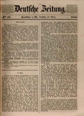 Deutsche Zeitung Samstag 10. März 1849