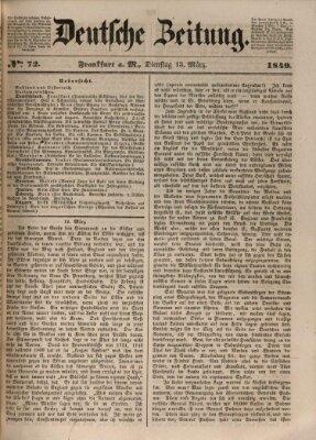 Deutsche Zeitung Dienstag 13. März 1849