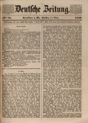 Deutsche Zeitung Samstag 17. März 1849