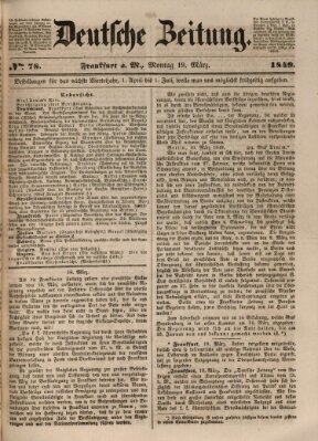 Deutsche Zeitung Montag 19. März 1849