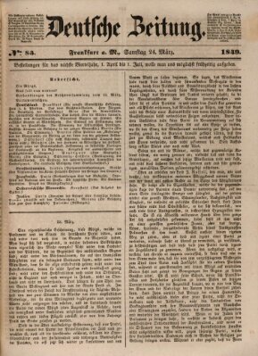 Deutsche Zeitung Samstag 24. März 1849