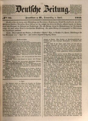 Deutsche Zeitung Donnerstag 5. April 1849