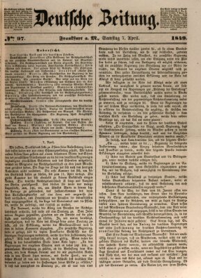 Deutsche Zeitung Samstag 7. April 1849