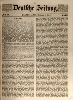 Deutsche Zeitung Sonntag 8. April 1849