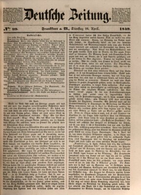 Deutsche Zeitung Dienstag 10. April 1849