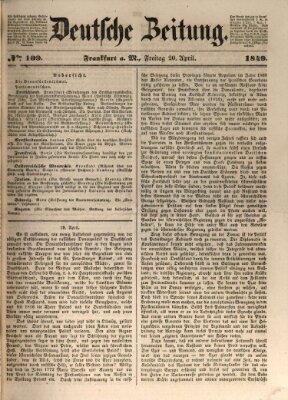 Deutsche Zeitung Freitag 20. April 1849