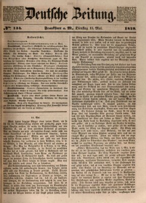 Deutsche Zeitung Dienstag 15. Mai 1849