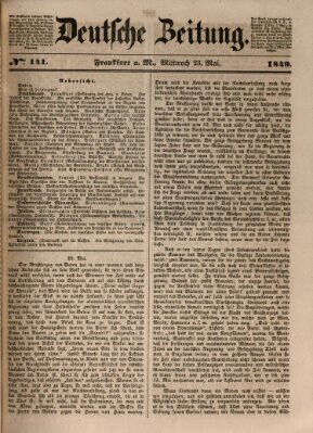 Deutsche Zeitung Mittwoch 23. Mai 1849