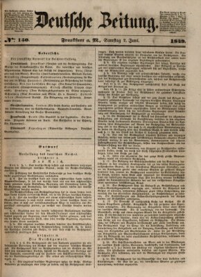 Deutsche Zeitung Samstag 2. Juni 1849