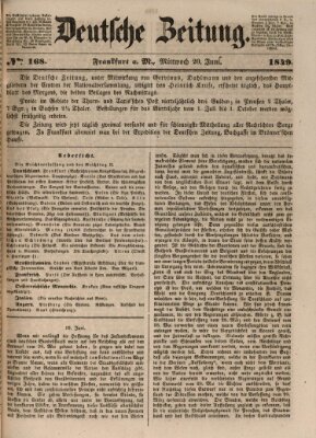 Deutsche Zeitung Mittwoch 20. Juni 1849