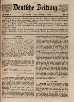 Deutsche Zeitung Montag 25. Juni 1849