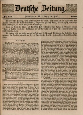 Deutsche Zeitung Dienstag 26. Juni 1849