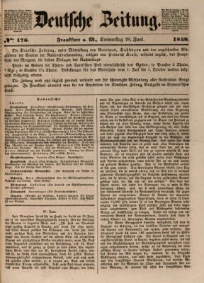 Deutsche Zeitung Donnerstag 28. Juni 1849