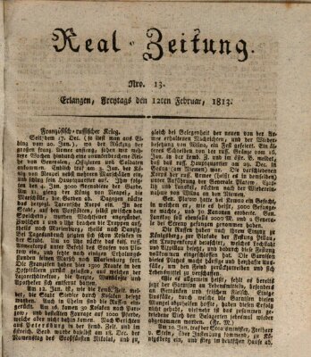 Erlanger Real-Zeitung Freitag 12. Februar 1813