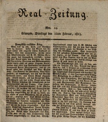 Erlanger Real-Zeitung Dienstag 16. Februar 1813