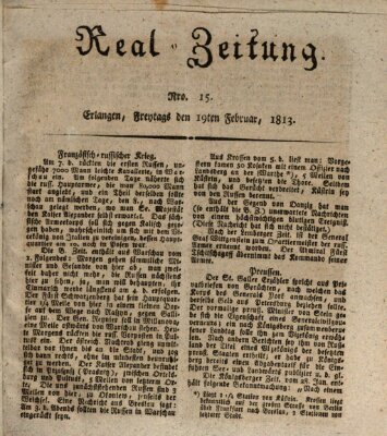 Erlanger Real-Zeitung Freitag 19. Februar 1813