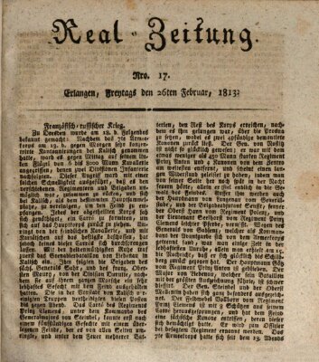 Erlanger Real-Zeitung Freitag 26. Februar 1813