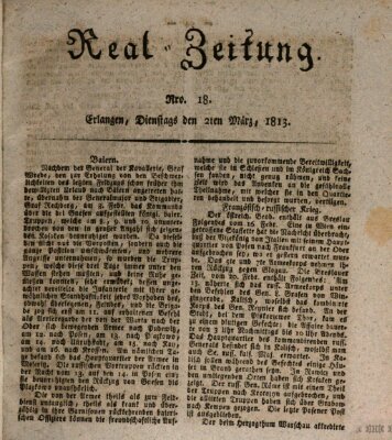 Erlanger Real-Zeitung Dienstag 2. März 1813