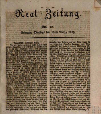 Erlanger Real-Zeitung Dienstag 16. März 1813