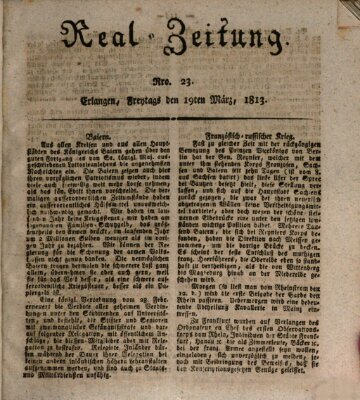 Erlanger Real-Zeitung Freitag 19. März 1813