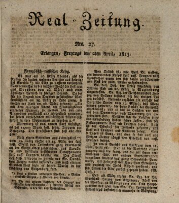 Erlanger Real-Zeitung Freitag 2. April 1813