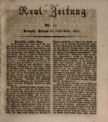 Erlanger Real-Zeitung Freitag 16. April 1813