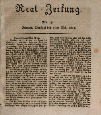 Erlanger Real-Zeitung Dienstag 25. Mai 1813