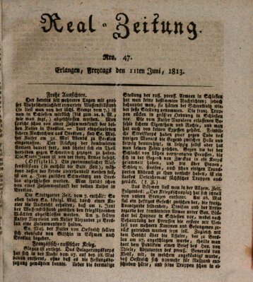 Erlanger Real-Zeitung Freitag 11. Juni 1813