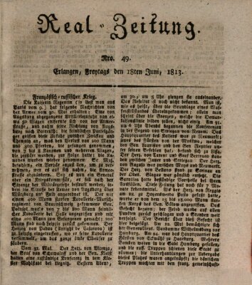 Erlanger Real-Zeitung Freitag 18. Juni 1813