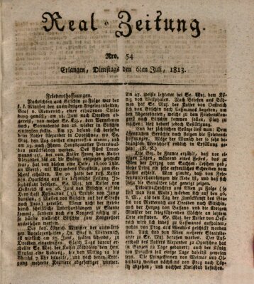 Erlanger Real-Zeitung Dienstag 6. Juli 1813